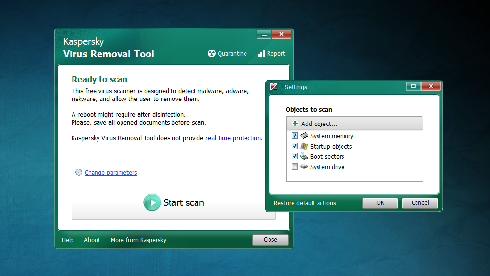 Kaspersky Virus Removal Tool 20.0.10.0 instal the last version for ipod
